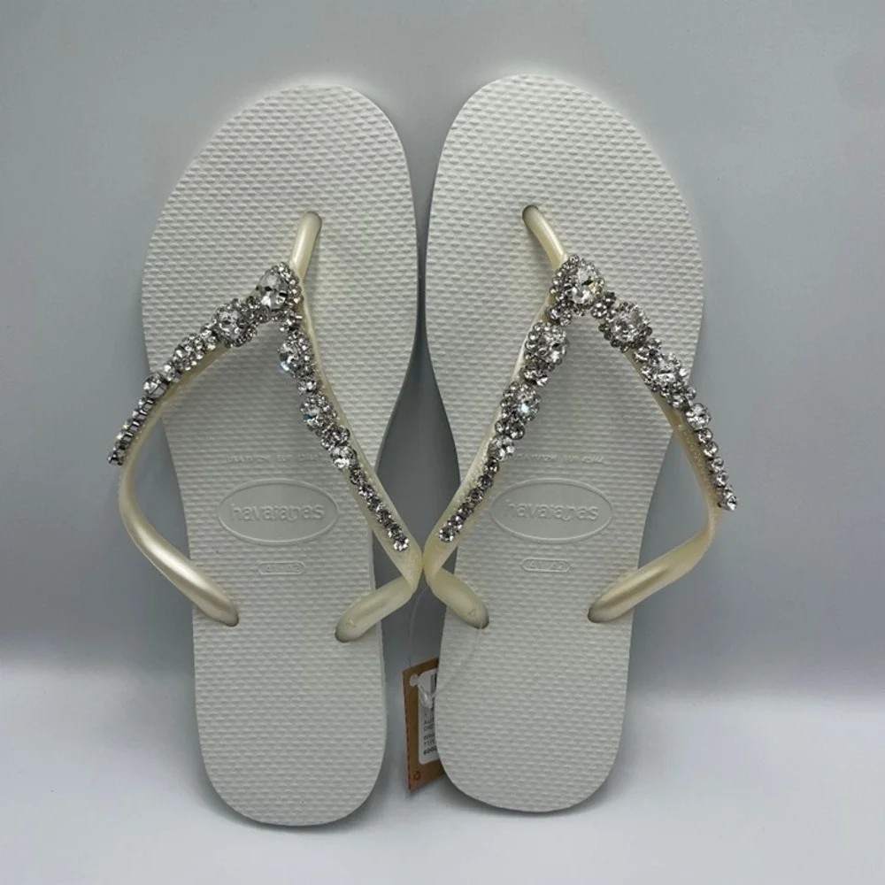 SLLX006 | W's 11/12 | Swarovski x Havaianas Timeless Romance flip flops sandals